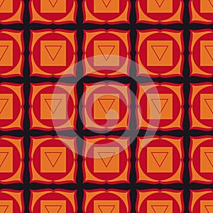 Muladhara - root chakra. The symbol of the first chakra. Vector