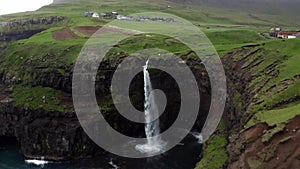 Mulafossur Waterfall on Faroe Island