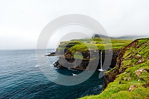 Mulafossur waterfall Faroe islands