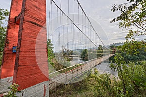 Mulashidi Bridge a suspension bridge over Mali Kha River, Putao, Kachin, Myanmar