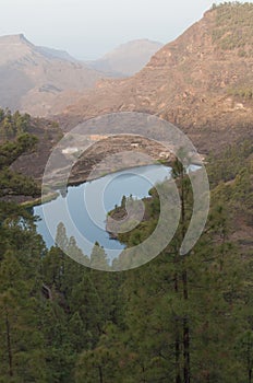 The Mulato dam in The Nublo Rural Park. photo