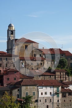 Mulazzo, historic town in Lunigiana, Tuscany, at morning