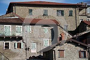 Mulazzo, historic town in Lunigiana, Tuscany, at morning