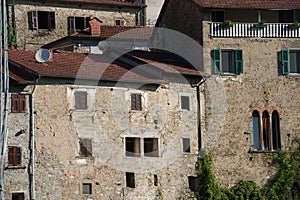 Mulazzo, historic town in Lunigiana, Tuscany, at morning