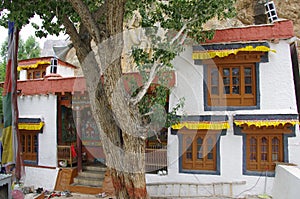 Mulbekh monastery in Ladakh, India