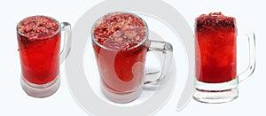 Mulberry juice fresh fruit from the plant isolate has clipping path 3 view