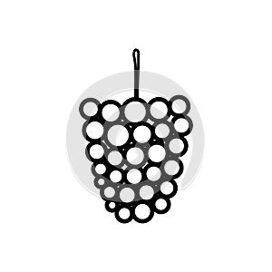 Mulberry line icon isolated on a white background