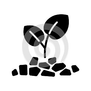 Mulch black glyph icon