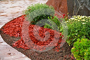 Mulch Red Decorative Bark