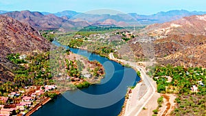 MULEGE BCS MEXICO-2022: Blue Snack River Between Hills