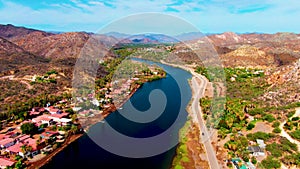 MULEGE BCS MEXICO-2022: Green And Blue Island With Sea