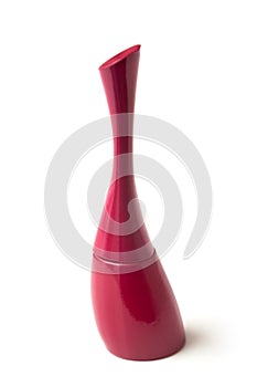 Flower by Kenzo perfume in a red bottle on white background