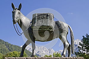 Muli monument in Mittenwald