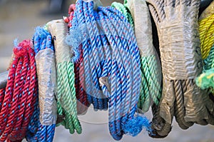 Muliple Colors of Polypropylene Ropes photo