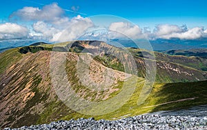 Mullach nan Coirean, Mamores ridge in Scottish Highlands.