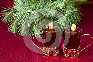 Mulled Wine with Evergreen