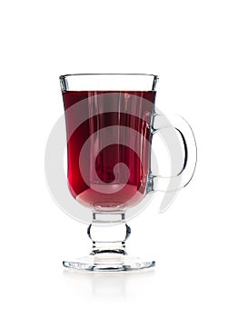 Mulled wine isolated white background