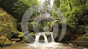 Mullerthal waterfall in Luxembourg