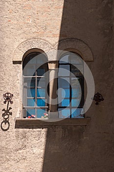 Mullioned window with two lights photo