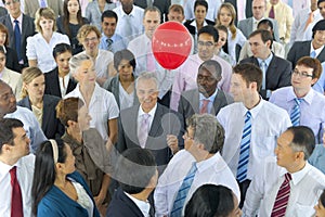 Mullti-ethnic group business person standing holding Concept photo