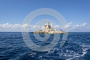 Mulo lighthouse in Croatia near Rogoznica photo