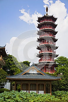 Mulong Lake Pagoda, Guilin, China