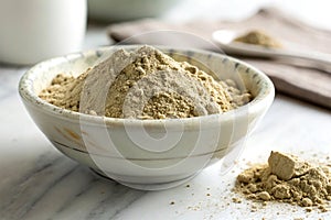Multani mitti powder in a ceramic bowl
