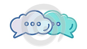 Multi-bubble chat for group discussion, vector design Generative AI