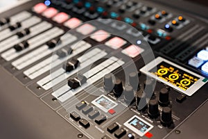 Multi-channel digital audio mixing console