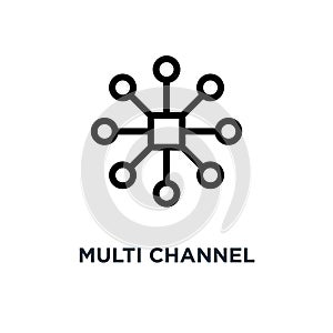 multi channel icon. multi channel concept symbol design, vector