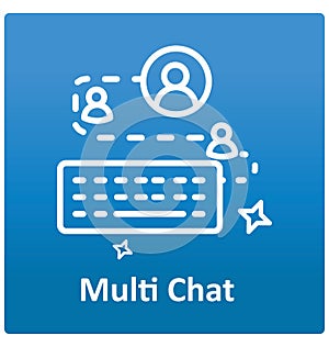 Multi chat Isolated Vector icon that can easily modified or edit.