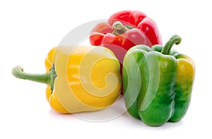 Multi collor, Bell peppers on the white background