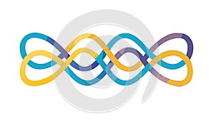 Multi-Color Abstract Wavy Lines Pattern Design, vector design Generative AI