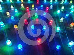 Multi color decorative leds with cheerful colored lights