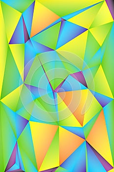 Multi-color geometric triangular low poly abstract background