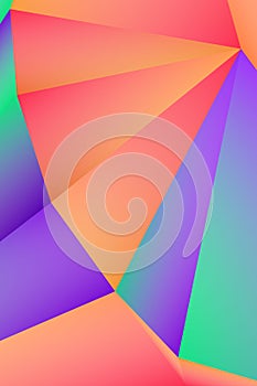 Multi-color geometric triangular low poly abstract background