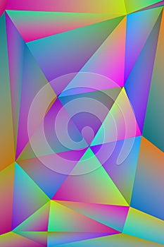 Multi-color geometric triangular low poly abstract background