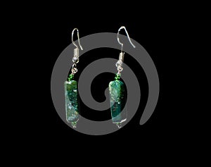 Multi color  Green Moss Agate Gem Stone Jewelry Earring  semi precious