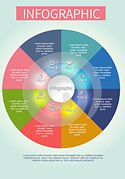 Multi color Infographics design vector business spot light