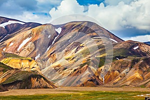 Multi-color picturesque rhyolitic mountains