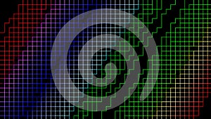 multi color square shape isolate on black background. abstract colorful futuristic pattern