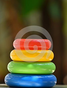 Multi color stacking up piles concept. Concept on difference and strength of unity. Abstract multi color template.