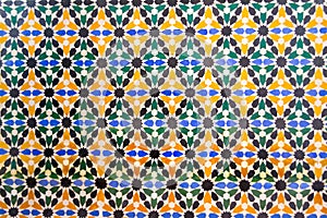 Multi color tiles in Alhambra photo