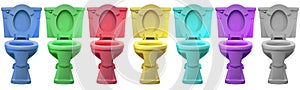 Multi Color Toilet Commode Head Porcelain Throne