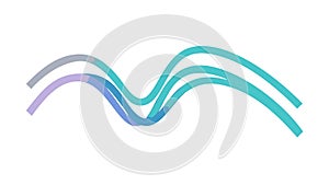 Multi-Color Wavy Lines Abstract Vector Element, vector design Generative AI