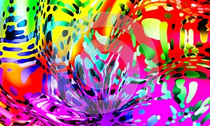 Multi-colored abstract background creative works