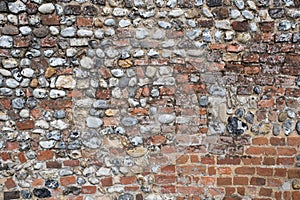 Multi-colored brick wall background