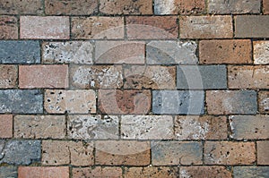 Multi-colored brick work texture