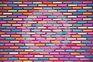Multi colored bricks