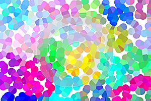 Multi-colored bright dotted strokes. beautiful background in the style of pointillism. modern Art photo